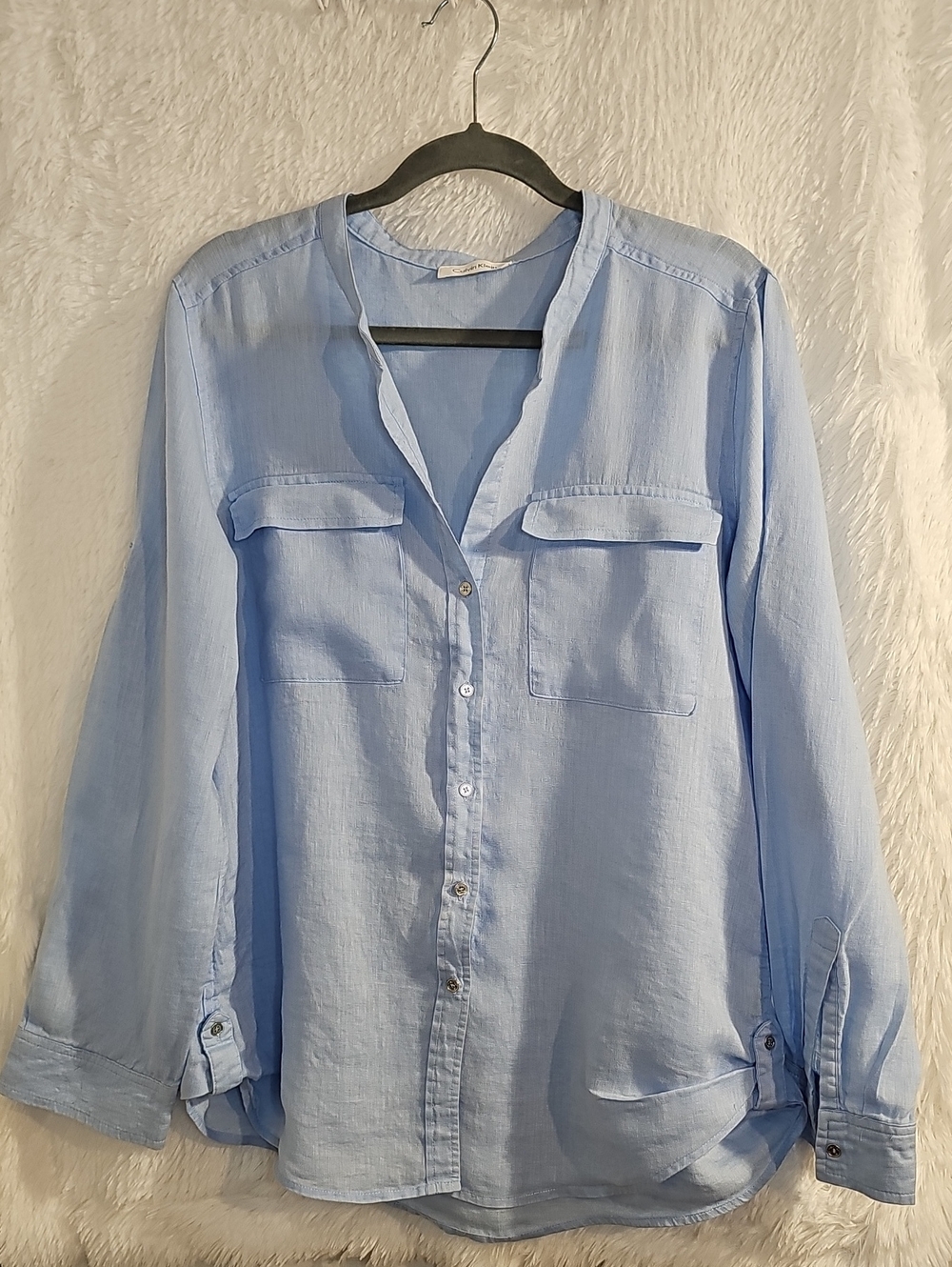 Calvin Klein Pale Blue Button-Front Shirt